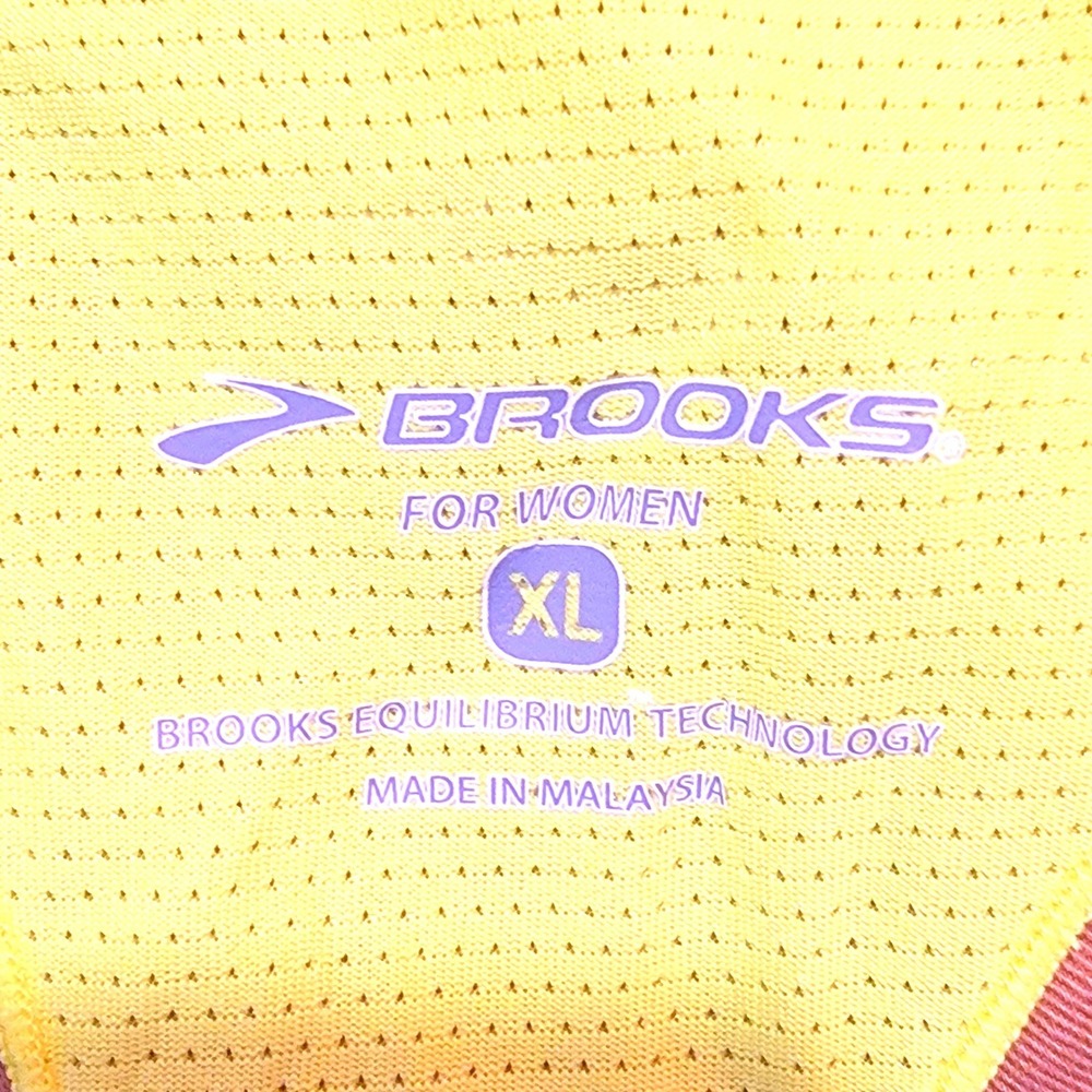 Brooks Womens XL Neon Yellow Equilibrium Technology Running Tank Top 220541 - Picture 2 of 10